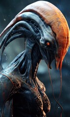 Wall Mural - alien from another planet made with generative ai