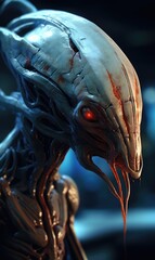 Wall Mural - alien from another planet made with generative ai