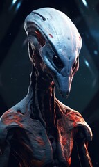 Wall Mural - alien from another planet made with generative ai