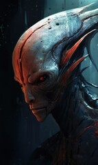 Wall Mural - alien from another planet made with generative ai