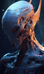 Wall Mural - alien from another planet made with generative ai