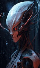 Wall Mural - alien from another planet made with generative ai