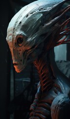 Wall Mural - alien from another planet made with generative ai