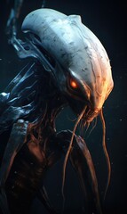 Wall Mural - alien from another planet made with generative ai