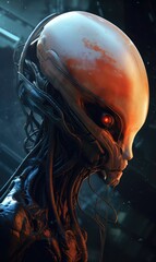 Wall Mural - alien from another planet made with generative ai