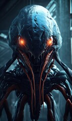 Wall Mural - alien from another planet made with generative ai