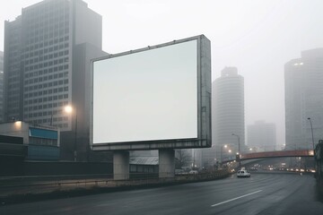 Poster - Modern city building billboard. Generate Ai