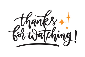 Thanks for watching, hand drawn lettering for greeting card, print, poster, sign and banner.