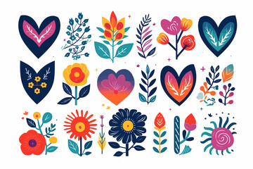 Aufkleber - Happy Pride LGBTQ element set. Pride month badges, gender equality, sticker, rights concept. Flat vector illustrations isolated on black background. Vector illustration