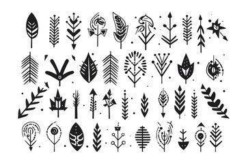Aufkleber - Set of black hand drawn arrow element vector. Dotted and curvy lines. Scribble elements, cursors. Sketch style doodle. Collection of pointers. Vector