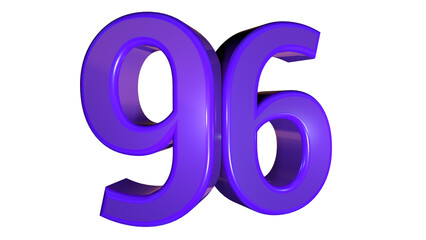 Sticker - Purple 3d bold number