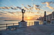 Panoramic view of Bari, Southern Italy, the region of Puglia seafront at dusk.