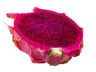 Sticker - Red Dragonfruit or Red Pitaya isolated on a transparent background