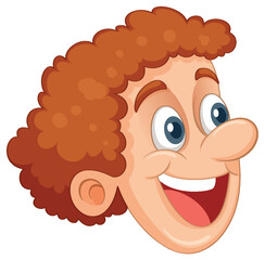 Sticker - Smiling caucasian boy head