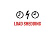 Time and power icons for load shedding