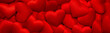 © Vera - Background from hearts. Red hearts on a red background top view. Background for love flat lay.
