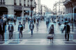 © Iryna - Facial recognition technology to monitor the population on busy street. Generative AI