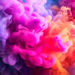 Leinwandbild Motiv Abstract colorful smoke background. Generative AI