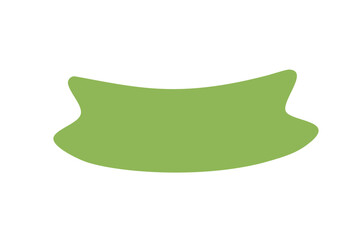Wall Mural - Green ribbon banner icon, Web design element. Hand drawn vector illustration. Place for your text for business, greeting card and holidays