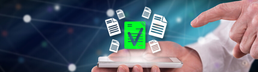 Wall Mural - Concept of document validation