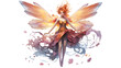 Enchanting Fairy Illustration on Transparent Background