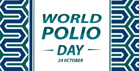 Wall Mural - 24 October is World Polio Day, a global day to raise awareness and resources for the worldwide effort to eradicate polio day background