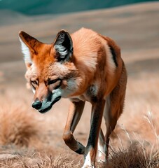 Wall Mural - Ethiopian Wolf