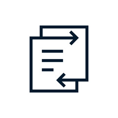 Poster - Synchronization of documents. Vector icon isolated on white background.