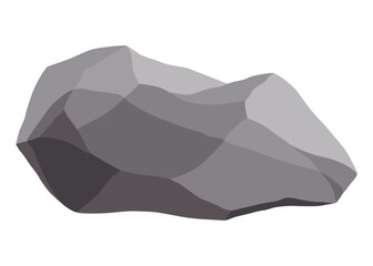 Wall Mural - Rock stones or debris of mountain. Gravel, gray stone. Polygonal shape, piece of fossil stone. Game decoration element