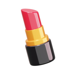 Lipstick. Cute Cosmetics Beauty icon concept. 3D Render Illustration. 