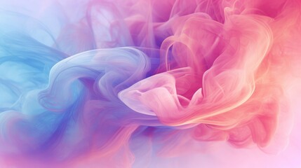 Wall Mural - pastel pink and blue smoke. multicolor, abstract background. dreamy motion.