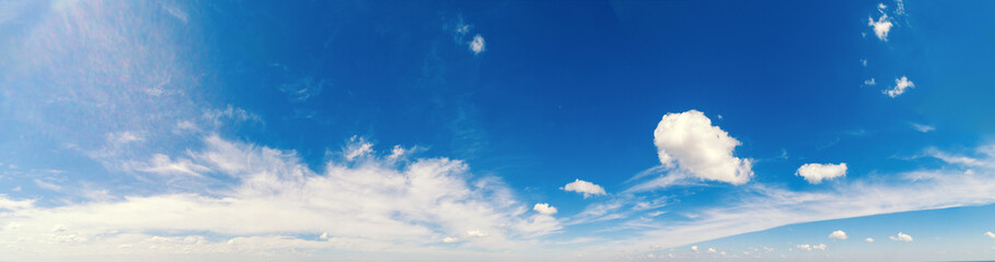Wall Mural - summer rural landscape with beautiful sky, aerial view. view of green fields and highway