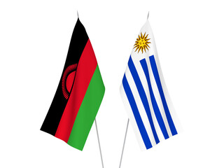 Wall Mural - Oriental Republic of Uruguay and Malawi flags