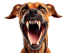 Ferocious Dog On Transparent Background (png) Easy For Decorate Project