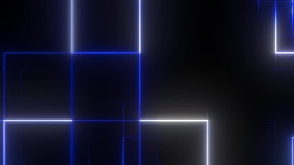 Fototapete - Digital Lines Circuit animation lines moving in a loop information technology animated background Creating circuit board digital communication or network.