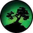 Tree on the earth. Isolated vector illustration. Concept art.