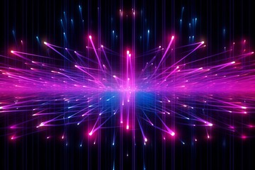 Poster - Abstract futuristic, Network connection fiber optic, Transmission line, hop to hop delivery, node to node, Abstract concept of network technology. Generative AI.