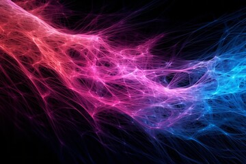 Aufkleber - Abstract futuristic, Network connection fiber optic, Transmission line, hop to hop delivery, node to node, Abstract concept of network technology. Generative AI.