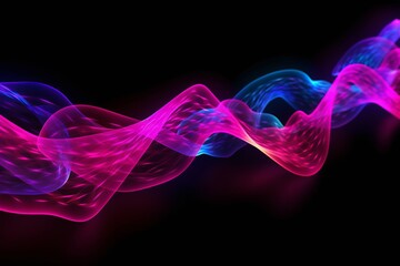 Leinwandbilder - Abstract futuristic, Network connection fiber optic, Transmission line, hop to hop delivery, node to node, Abstract concept of network technology. Generative AI.