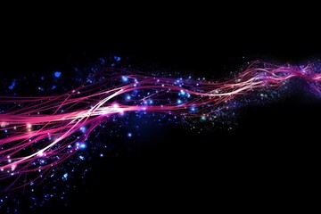 Aufkleber - Abstract futuristic, Network connection fiber optic, Transmission line, hop to hop delivery, node to node, Abstract concept of network technology. Generative AI.