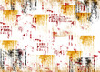 grunge background with brushes of yellow, red and black
