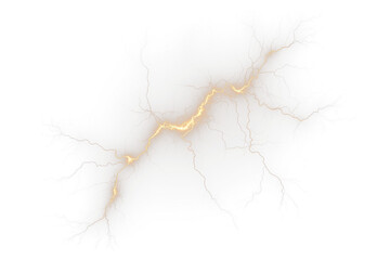 lightning isolated transparency background.generative ai