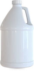 Wall Mural - Gallon White Solid Plastic Bottle Jerrycan Isolated White 3D Rendering