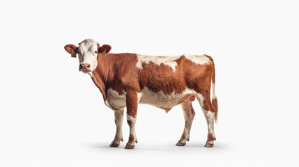 Wall Mural - cow isolated on white