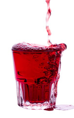 Sticker - Frozen water splash in a glass with clipping path