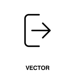 Poster -  logout icon, exit vector, sign out illustration on white background..eps