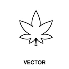 Aufkleber - marijuana icon, cannabis vector illustration on white background. 