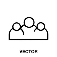 Poster - people icon vector flat illustration on white background. 