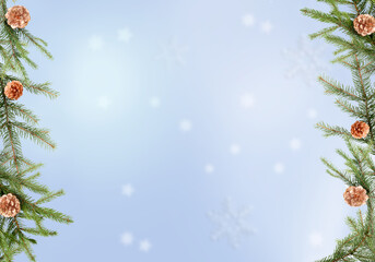 Poster - Blue, ice winter holiday backgrounds