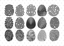 Fingerprint Silhouette, Fingerprint SVG, Hand Svg, Thumbprint Svg, Fingerprint Bundle, SB00004